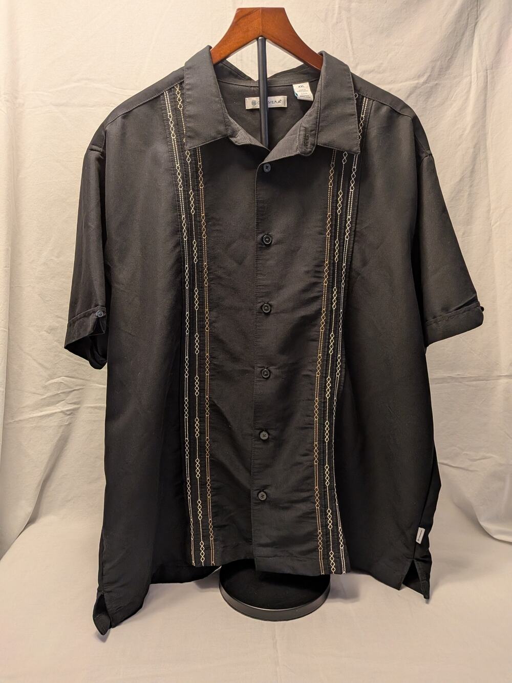 Cubarera  Black button Down Shirt